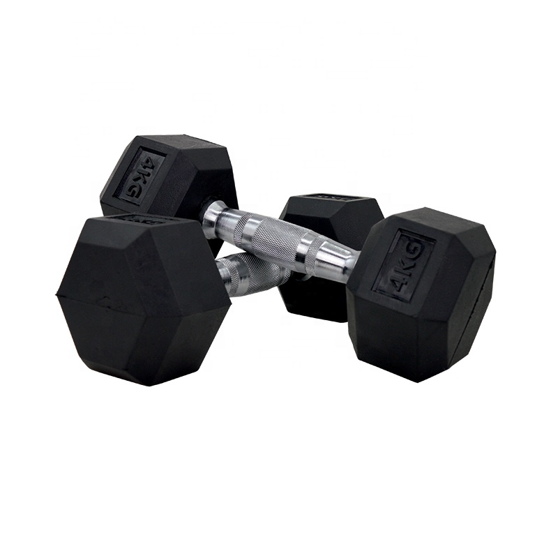 ดัมเบลกลมยางออกกำลังกาย 5 กก. 7.5 กก. 10 กก. ดัมเบลล์โฮมยิม Hex Dumbbells Rubber